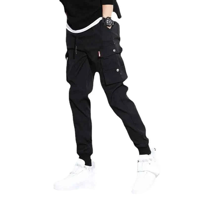 2026 New Trendy Solid Color Pants, Multi Flap Pocket Men's Cargo Pants, Loose Casual Outdoor Pants, Hombre Work Pants oversized