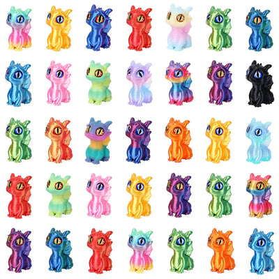20/5pcs 3D Printed Dragon Ornaments for Kids Birthday Party Favors Pinata Filler Easter Christmas Gifts Home Table Decorations