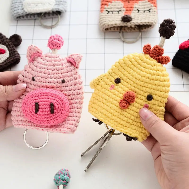 Cute Crochet Cactus Keychain Decorative Bag Charm