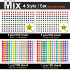 450-3000 Sheet Happy Face Stars Reward Sign Stickers Pack DIY Skateboard Suitcase Stationery Decals Decor Phone Laptop Gift Toys