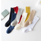 0-12Y Teenage Boys And Girls Cotton Socks Casual Ribbed Knee High Kids Long Tube Socks Baby Stocking Winter Children Sock School