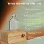 Rechargeable Essential Oil Diffuser Waterless Nebulizing Diffuser Electric Smell for Home Office Wood and Glass Aroma Diffuser