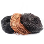 2-5 Yards 100% Genuine Cow Leather Round Thong Cord Leather Cord String Rope for DIY Necklace Bracelet DIY Jewelry Making