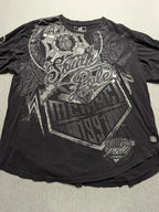 Southpole Y2K Vintage Cotton Graphic Tee Distressed Oversized Unisex T-Shirt with Gothic Print Streetwear Retro Soft Shirt Man