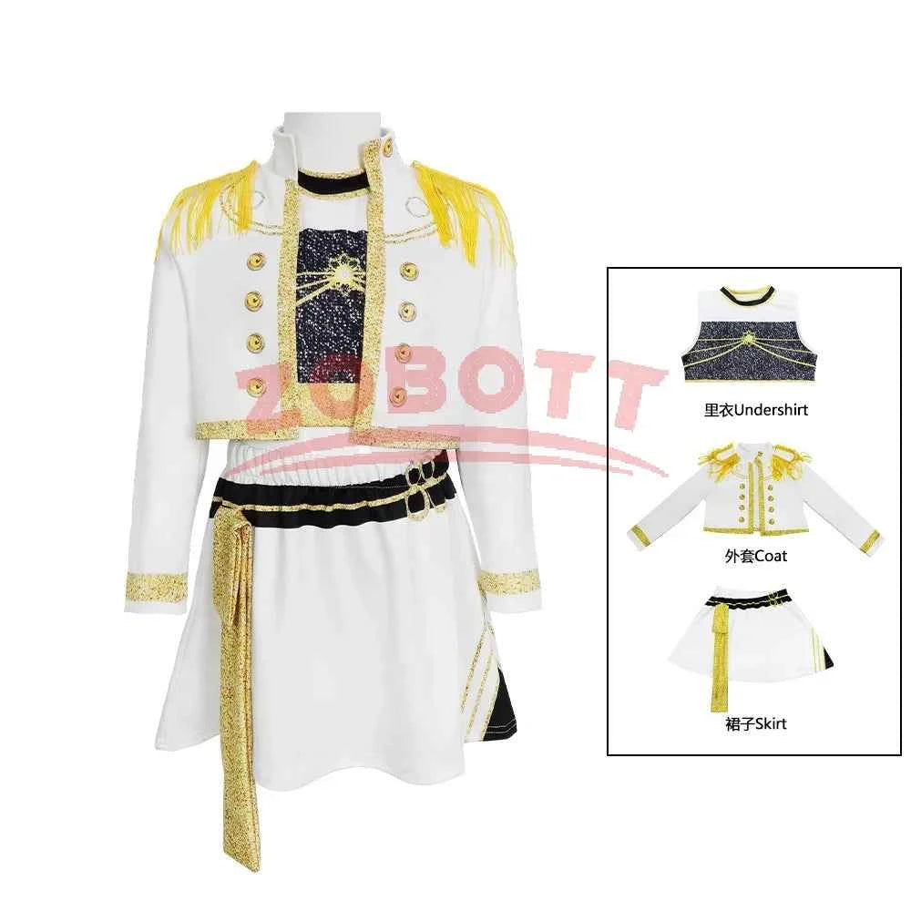 Kids K-Pop Demon Hunters Zoey Rumi Mira Costume Fancy Dress Cosplay Virtual Idol Movie Cosplay for Girls' Kids Halloween Carniva
