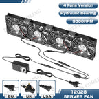 120mm 3000RPM Fan Cooling With Controller 12cm 12V 220V Btc Machine Chassis Workstation Cabinet Radiator Server Fan