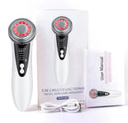 5-In-1 Facial Massager: LED Light Therapy, Eye Care, Skin Smoothing, USB Rechargeable