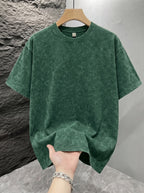 Men's Vintage Acid Washed Oversized T-Shirt – Unisex Streetwear Tee