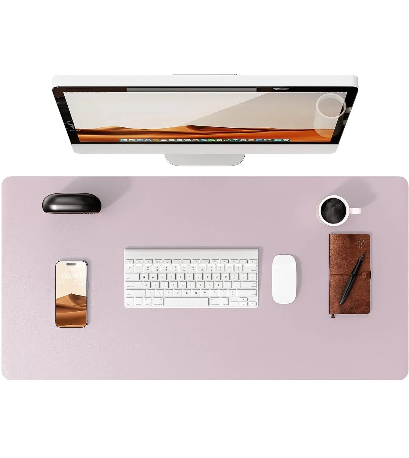Large PU Leather Desk Pad – Non-Slip Office Mouse Pad & Desk Protector for Laptop, Keyboard, and Workstation