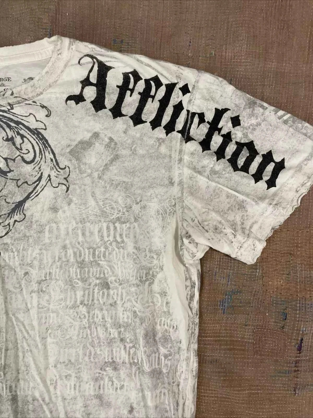 2000s affliction Graphic T-Shirt Mens Large Grunge Wings New Fashion Style Couple Tops Pure Cotton Shirt