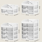 New 1Pc 5-layer Makeup Storage Box Debris Storage Box Drawer-style Dressing Table Office DeskCosmetics Multi-layerstoragecabinet