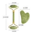 Natural Jade Roller Gua Sha Massage Set Guasha Board Comb Gouache Scraper Body Acupuncture Spa Facial Anti Aging Lifting Tools