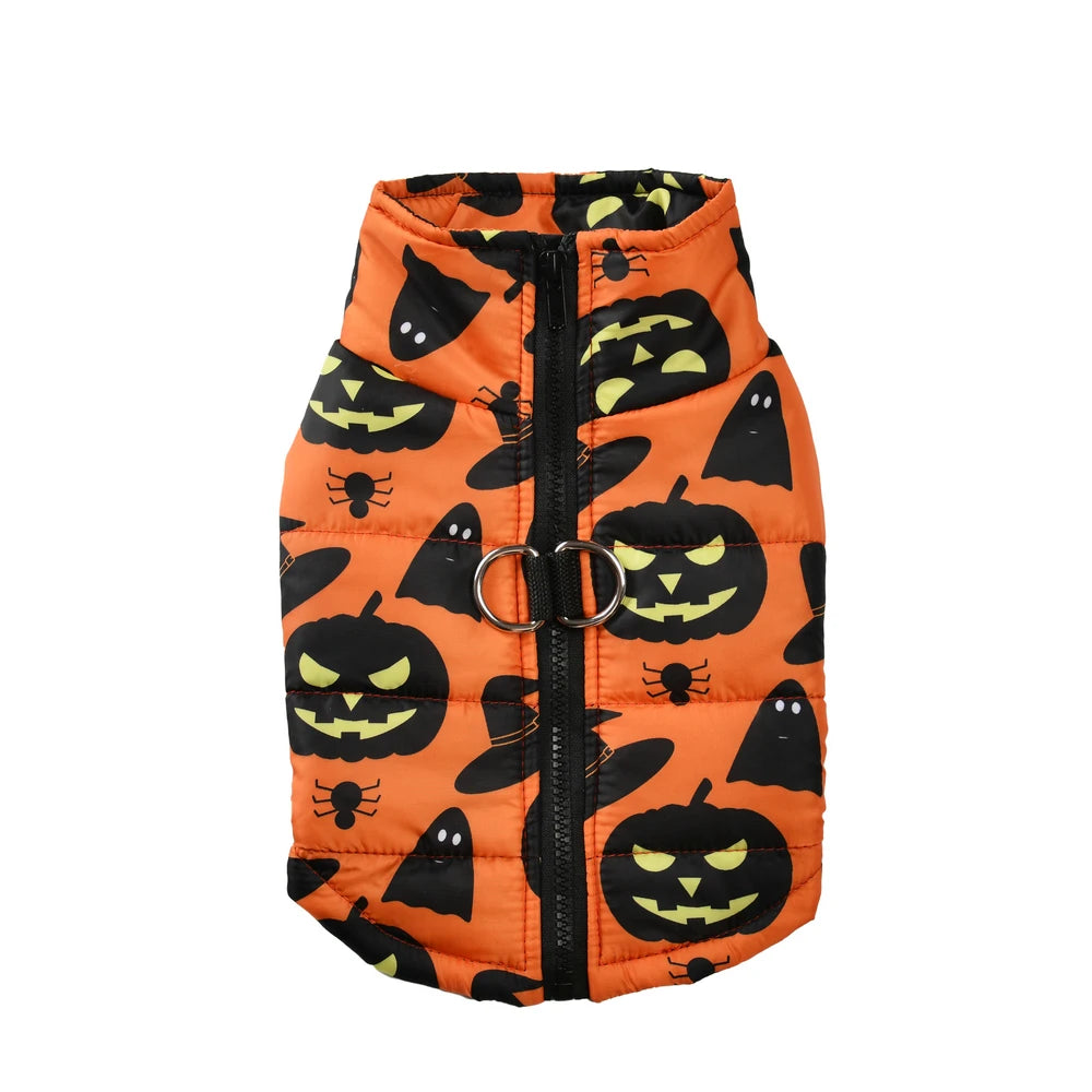 Halloween Dog Clothes – Warm Waterproof Pet Coat for Small Dogs & Cats