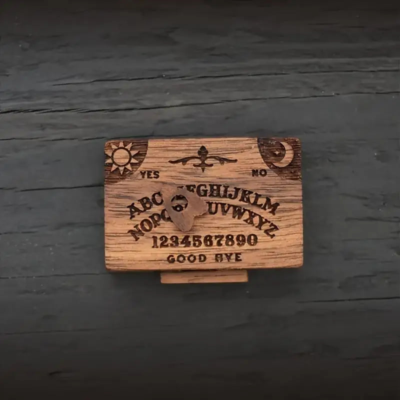 Mini Ouija Board Retro Miniature Spirit Board With Drawer Wooden Miniatures Emotional Love Drawer Home Decoration Gift