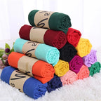 Fashion Korean Scarf Women Luxury Spring Winter Solid Color Hijabs For Woman Shawls Wraps Pashmina Bandana Scarves Wedding Gift