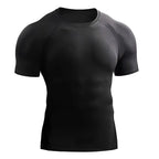 2026 Compression T Shirt Men Summer Sportswear Running T-shirt Elastic Quick Dry Sport Tops Tee Athletic Gym Workout Shirts Men