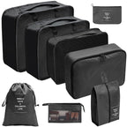 7/8/9/10-Pcs Travel Organizer Packing Cubes Set – Portable Luggage Storage Bags for Clothes, Shoes & Accessories