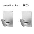 2pc/4pc bathroom clothes hooks, adhesive wall hooks, stainless steel towel racks, bathroom kitchen hardware, multi-purpose hooks