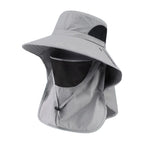Sun Fishing Hat Women's Bucket Hat with Neck Cover Breathable Wide Brim Summer UV Protection Hat for Travel Holiday Beach