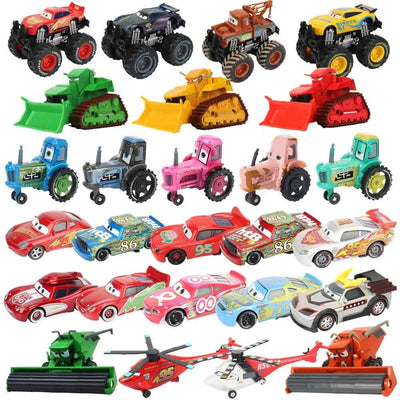 Cars toy Cars Lightning McQueen rhapsody matador bulldozer truck Mater harvester 1:55 Diecast Metal Car Model Toy