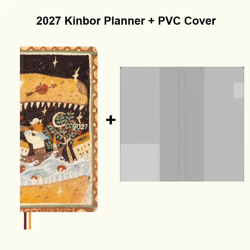 Kinbor 2027 Weekly Planner Pocket Size Notebook Week Plan Notepad Schedule Planning Book Punch Efficiency Manual Daily Writing