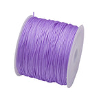 50Yds 0.8mm Crafts Nylon Cord For Jewelry Making Beading Braided Nylon Satin String for Bracelets Rattail Trim Chinese Knot