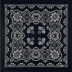 70CM Oversized Hip Hop Amoeba Cashew Cotton Square Bandana Scarf Headband Black Paisley Gifts For Men/Boys/Girls