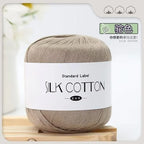 50g/PC Silk Lace Cotton Milk Crochet Yarn Baby Hand-Knitted Warm Soft Knitting Thread for Hand Knitting Supplies Cross Stitch