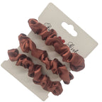 3/5/6 Pcs Silk Satin Scrunchies Set for Women – Elegant Solid Color Hair Bands | Soft Elastic Ponytail Holders & Hair Accessories