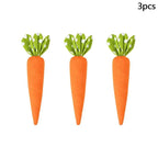 1/5pcs Easter Carrot Ornaments 2026 Spring Easter Party Decoration for Home Kids Birthday Favors Gift Soft Artificial Carrot Toy