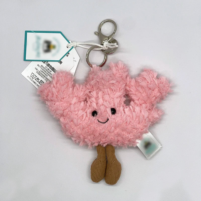 Golf Ball Plush Keychain, Grape Keychain, Jellyfish Plush toy, Hippopotamus, And Plush Elephant JC Bag Keychain