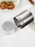 Stainless Steel Powder Shaker with Lid – Fine Mesh Cocoa & Coffee Duster