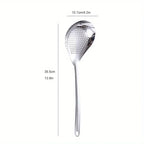 1pc Large Durable Stainless Steel Colander Skimmer Spoon, Heavy Duty Food Strainer Spoon  for Frying & Cooking, Kitchen Utensils
