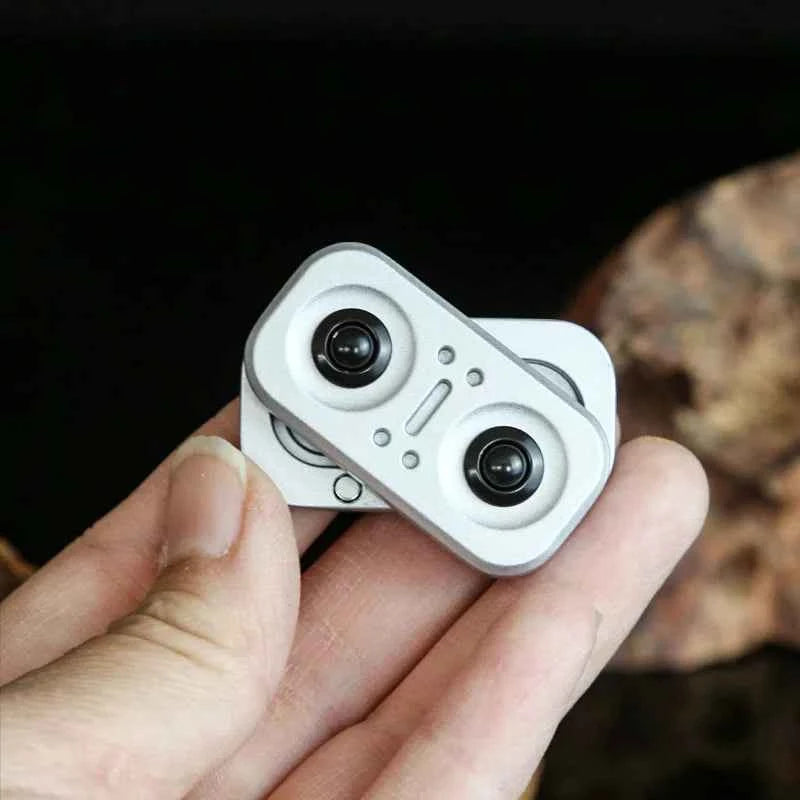 New Owl Push Slider Fidget Slider Toy Adult Metal Fidget Toy Finger Push Spin Coin Decompression Toy EDC Gear Haptic Slider Gift