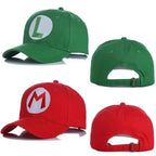 Super Mario Baseball Cap Embroidery Sunshade Adjustable Anime Mario Brothers Cartoon Game Christmas Cosplay Birthday Gift