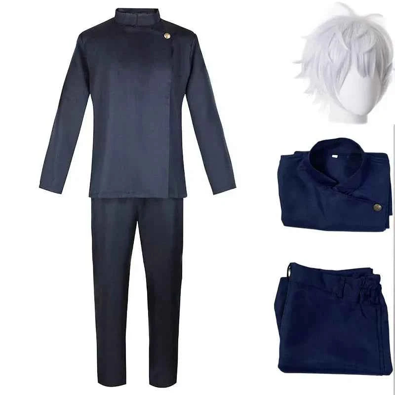 Gojo Satoru Cosplay Costume – Anime High School Uniform Set