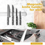 Magnetic Knife Holder – Stainless Steel Wall-Mounted Kitchen Organizer