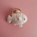 Funny Shrimp Crochet Keychain Cute Ocean Bag Charm