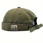 Unisex Vintage Dome Melon Docker Cap Brimless Beanie Hat