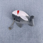 NEW 3Colors , Size 8CM Stuffed Plush Shark Ocean Animal Plush Toy Doll , With Keychain Gift