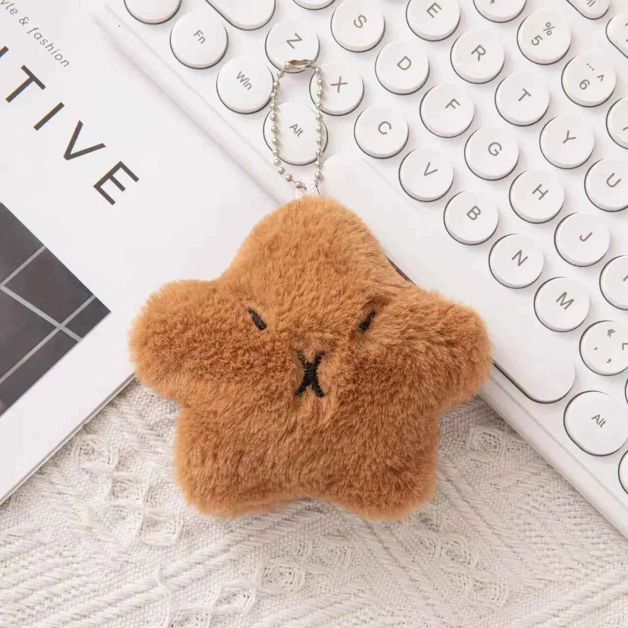 Cartoon Capybara Plush Keychain Cute Kawaii Bag Charm