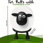 1/3PCS Funny Sheep Toilet Paper Holder – 3D Printed Black Loo Roll Stand, Freestanding Bathroom Storage Rack & Humorous Home Decor Gift