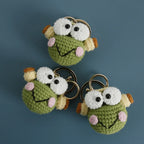 Cute Frog Crochet Keychain Funny Frog Bag Charm