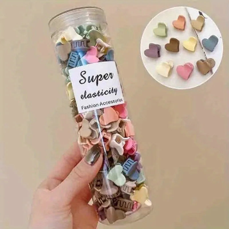 20/30/50 Sets of Mini Hair Clips, Cute Plastic Flower-Shaped Hair Accessories, Pure Color Braids, Suitable for Teenagers, Cute