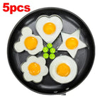 Stainless Steel Heart Fried Egg Mold for Pancakes and Omelettes