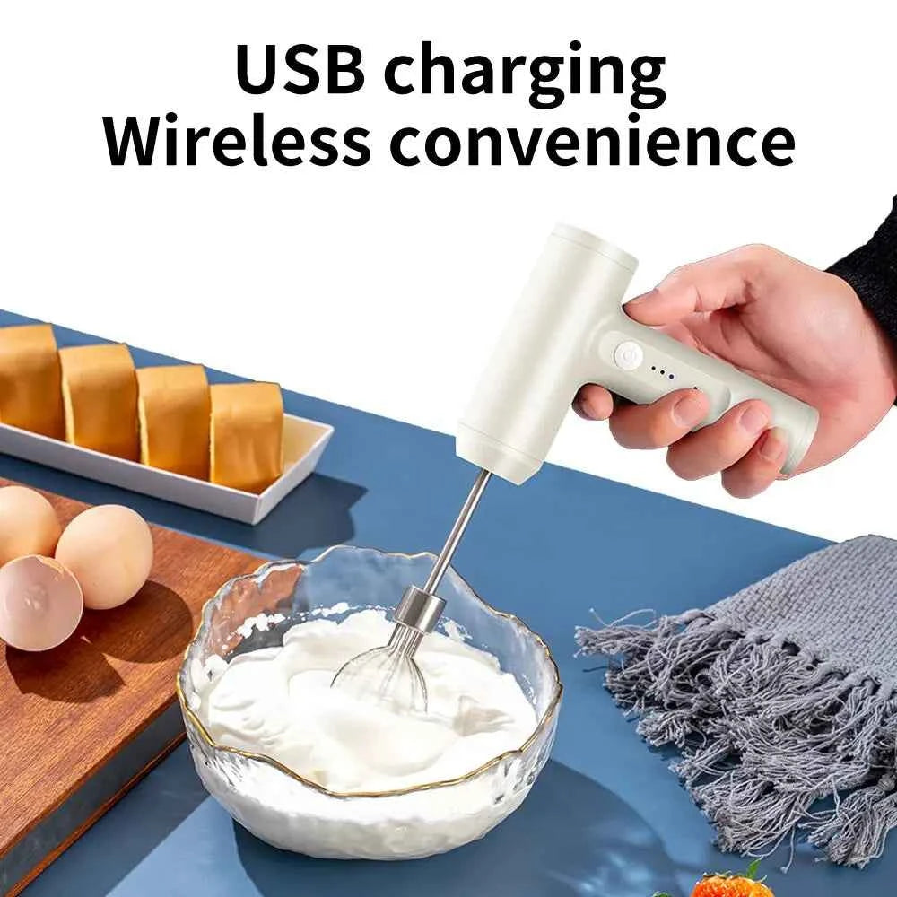 Wireless Electric Food Mixer with 3-Speed Portable Hand Mixer