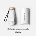 Ultra Light Small Mini Women Five Fold Umbrella Sun Proof Sun Proof Anti UV Sun Rain Dual Use Umbrella Thick Black Glue Pocket S