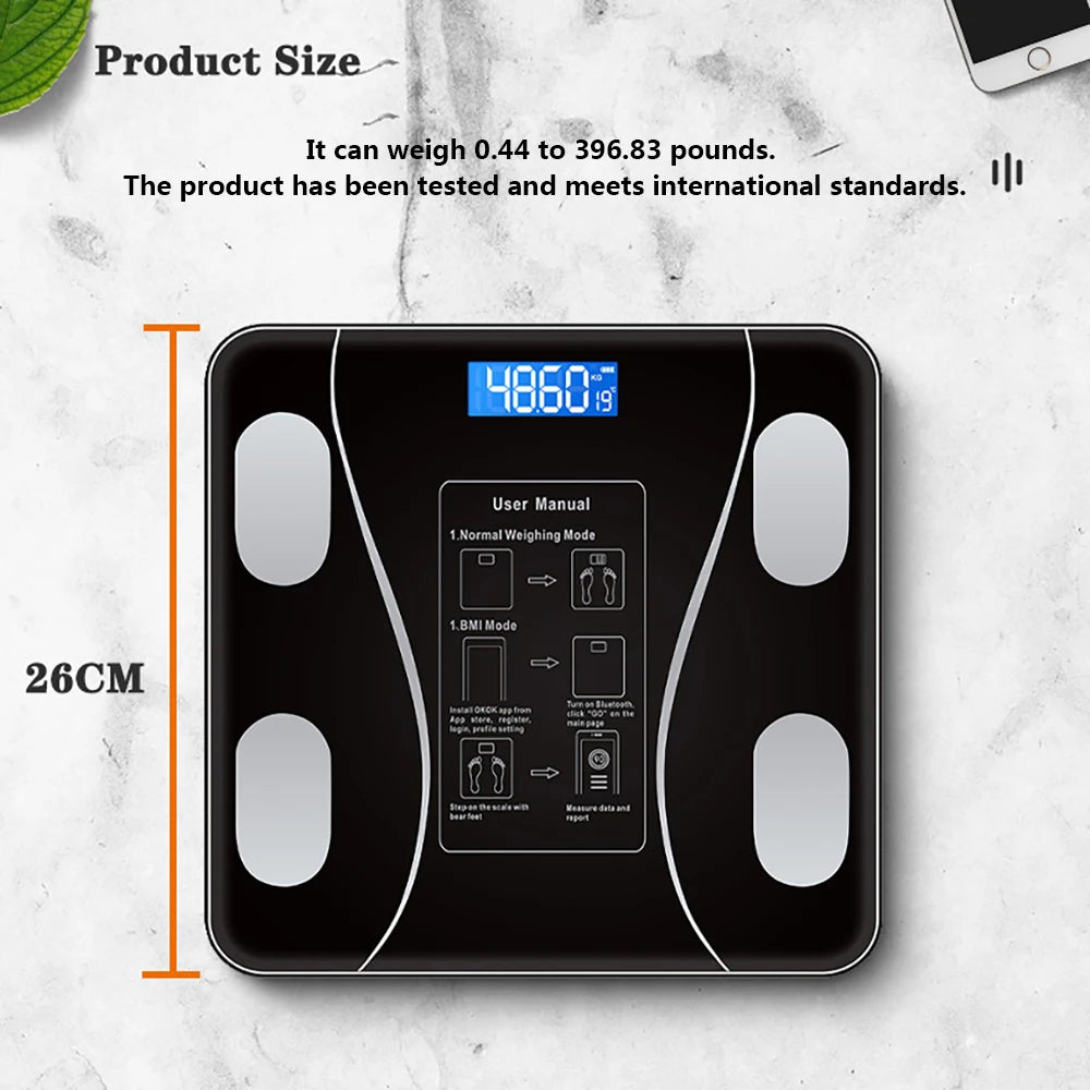 Smart Body Fat Scale – Wireless Digital Bathroom Weight & Analyzer