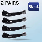 2Pairs Ice Silk Sleeves Breathable UV Protection Cooling Hiking Arm Sleeves Basketball Cycling Running Outdoor Sport Sleeves
