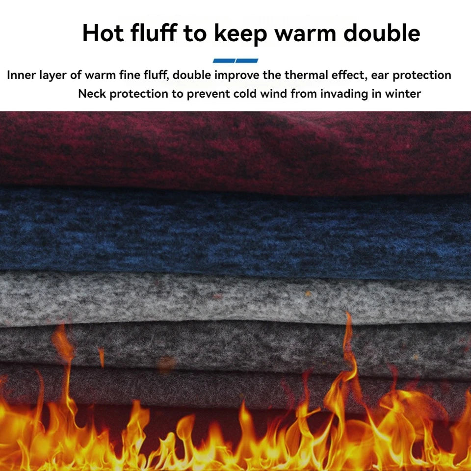 NOFOXO Winter Thick Polar Fleece Hiking Face Mask Men Women Warm Bandana Outdoor Cycling Sport Windproof Neck Warmer Scarf